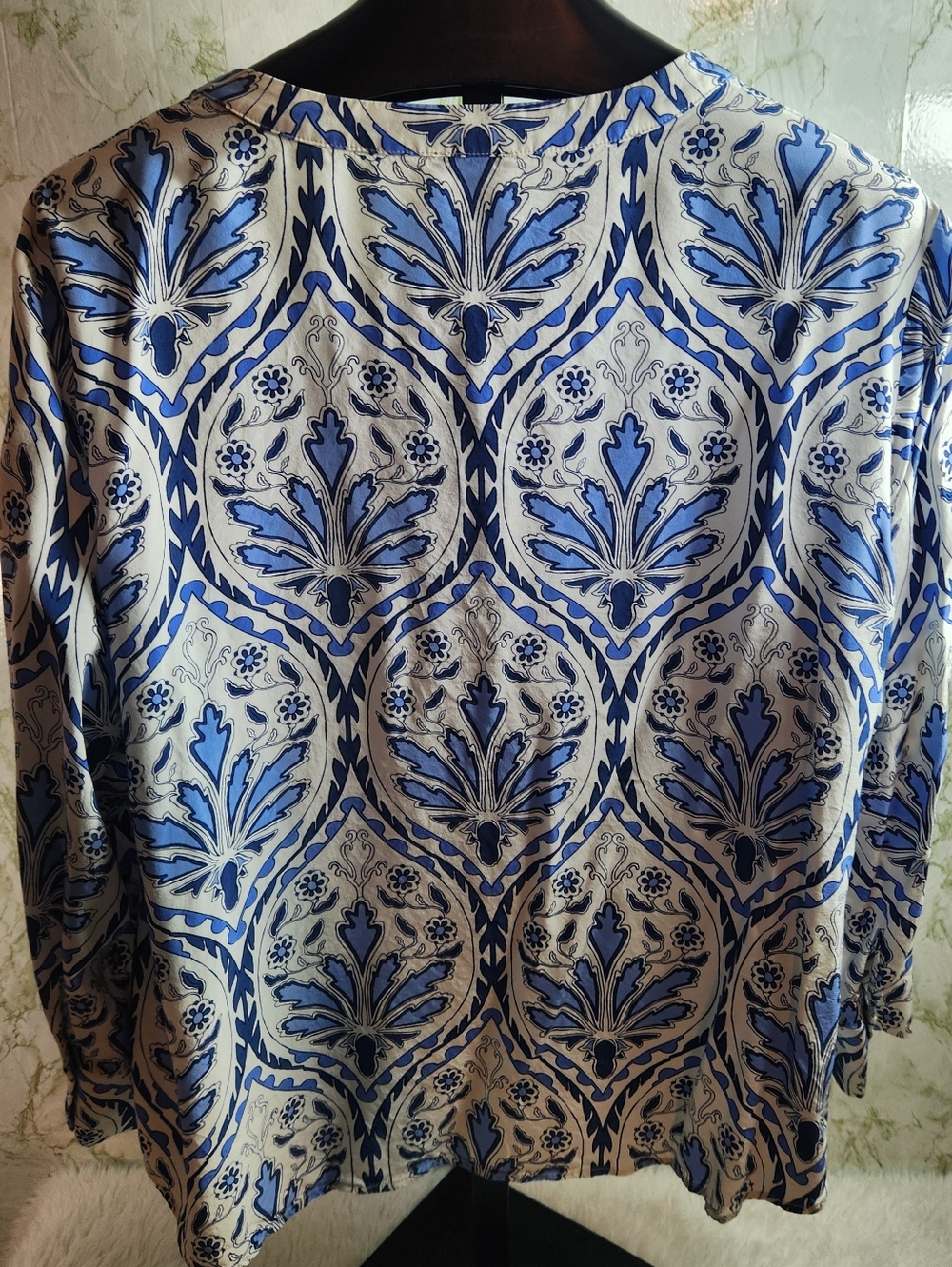 TALBOTS Plus Beautiful Blue/White Top - Picture 6 of 9